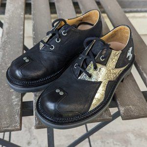 BRAND NEW IN BOX Fluevog Henk Women's 6.5 Black leather